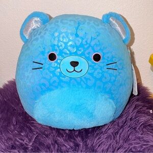Squishmallows Blue Leopard Print Plush